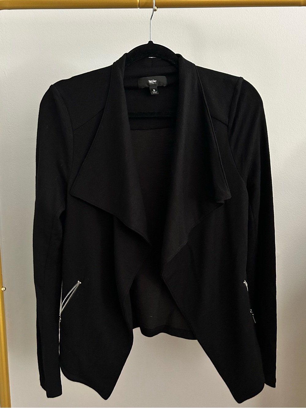 Mossimo Draped Knit Moto Jacket Size S